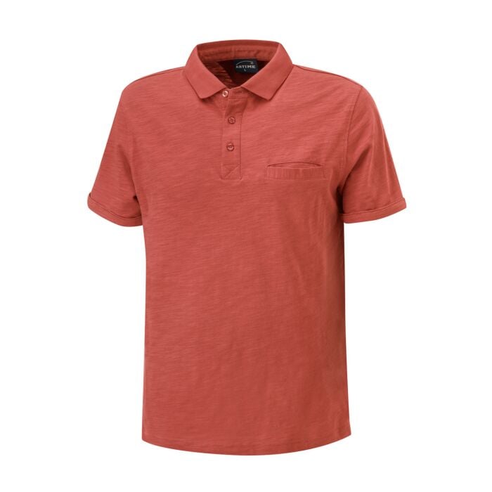 Bequemes Poloshirt mit Brusttasche für Herren, orange, XL von Artime