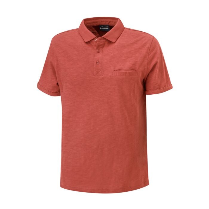 Bequemes Poloshirt mit Brusttasche für Herren, orange, XXL von Artime