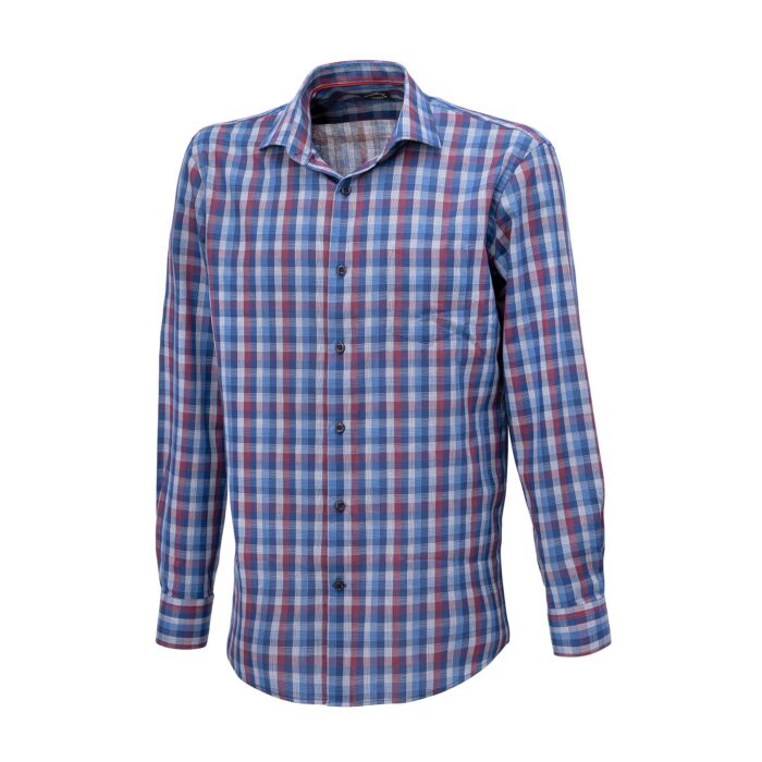 Bügelfreies Hemd mit Print von Artime blau-bordeaux Bügelfreies Hemd mit Print von Artime blau-bordeaux von Artime