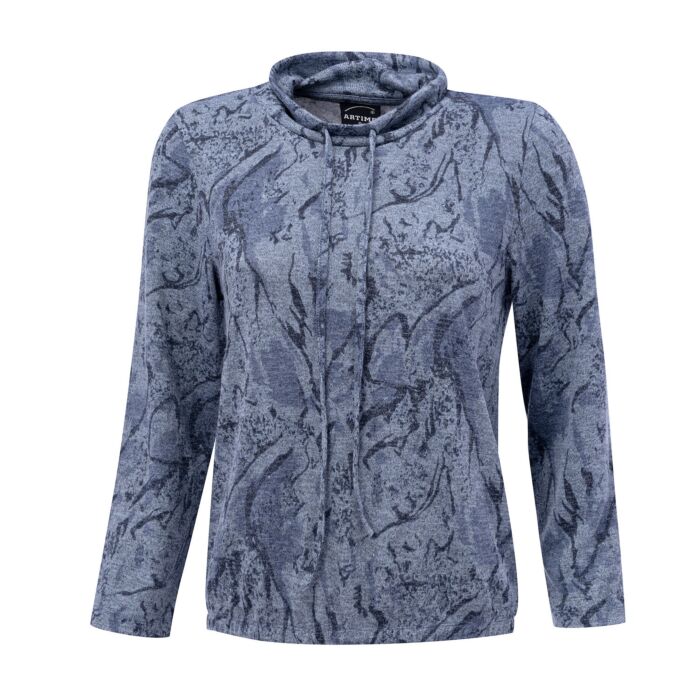 Damen Pullover mit Kordel und Allover-Print Damen Pullover mit Kordel und Allover-Print von Artime