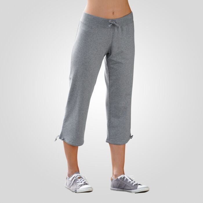 Damen Sport-Pants 3/4, grau meliert von Artime