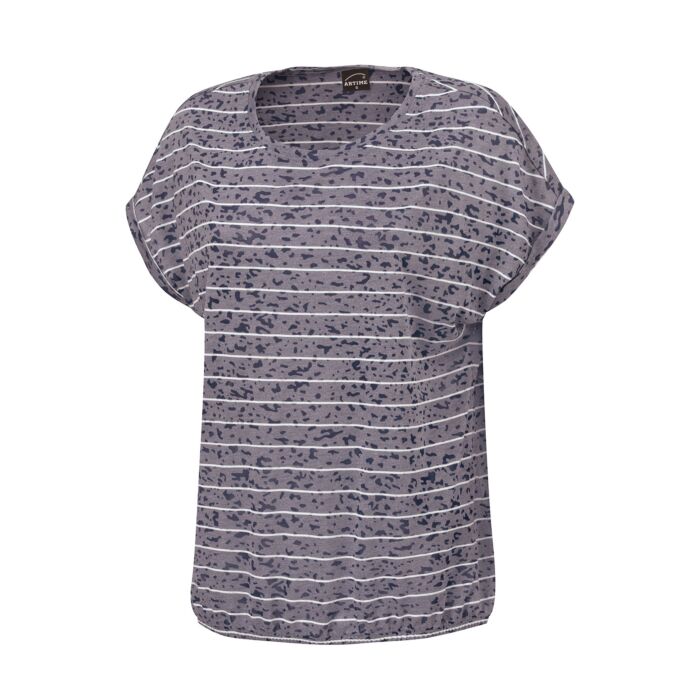 Damen-T-Shirt in Burnout-Optik und mit Streifen von Artime