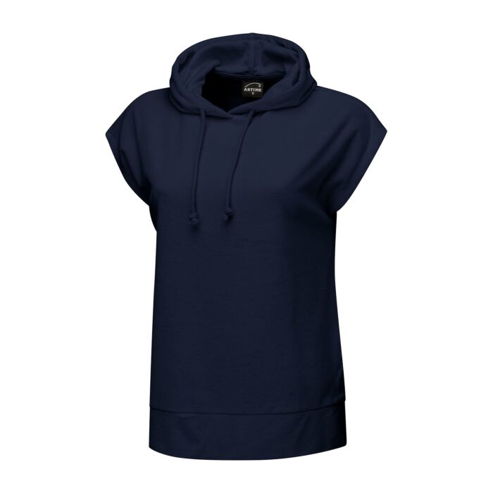 Frottee Oberteil Damen mit Kapuze, navy, XS von Artime