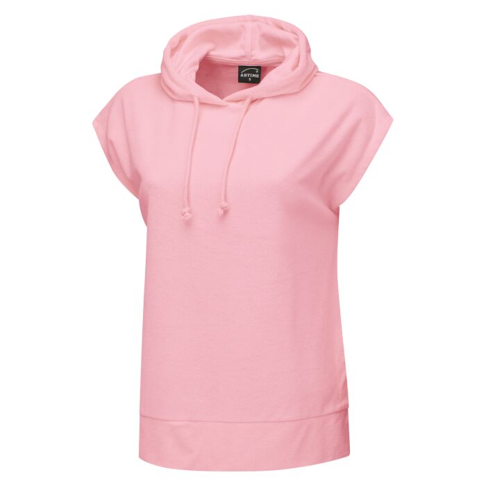 Frottee Oberteil Damen mit Kapuze, rosa, XL von Artime