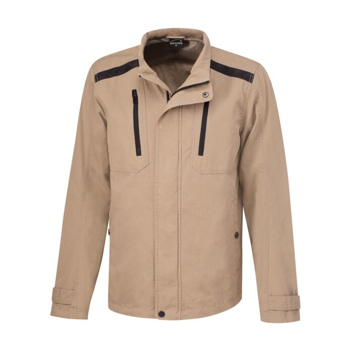 Herren Jacke mit 2 Eingriffs- und Brusttaschen, beige von Artime