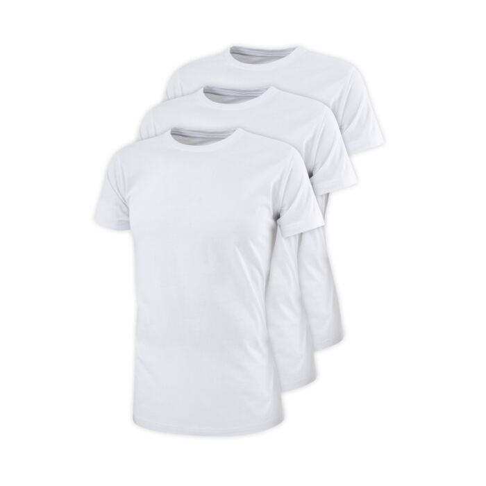 Herren Rundhalsshirt 3er Pack, weiss, XXL von Artime