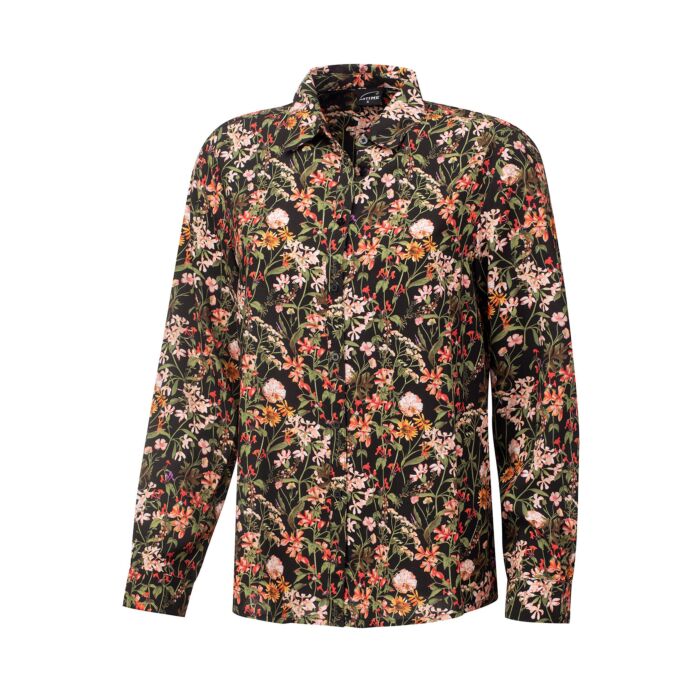 Langarmbluse florales Print mit Hemdkragen von Artime