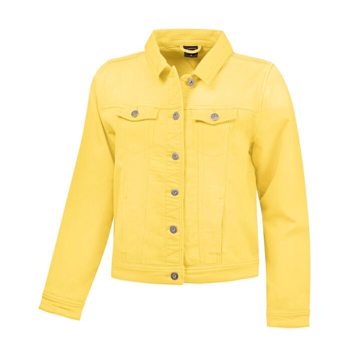 Leichte Damen-Sweat-Jeansjacke, gelb von Artime