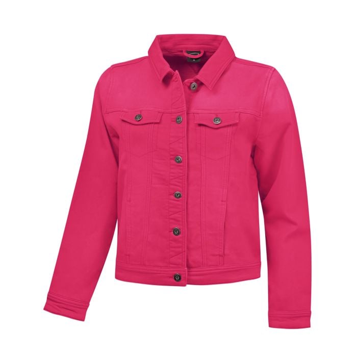 Leichte Damen-Sweat-Jeansjacke, pink von Artime
