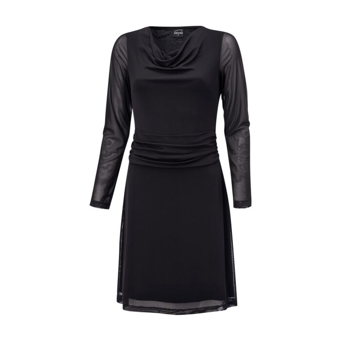 Midi Kleid mit Wasserfallausschnitt und Allover-Print von Artime