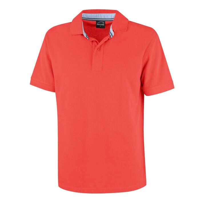Polo-Piqué-Shirt Herren, orange, M von Artime