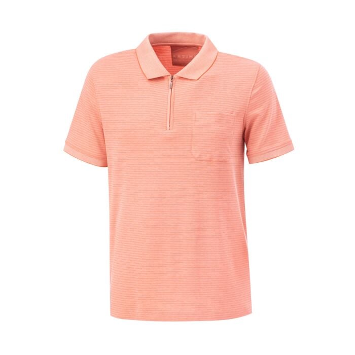 Poloshirt Herren mit Reissverschluss, mandarine, Xxxl von Artime