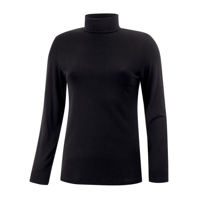 Rollkragenshirt mit Viscose, schwarz, XXL von Artime