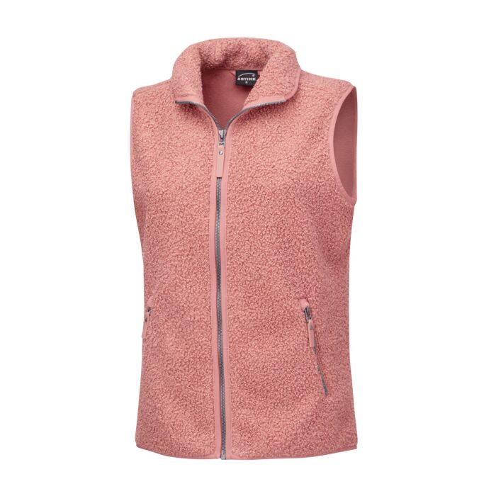 Sherpa Fleece Gilet Damen wärmende Qualität, altrosa von Artime