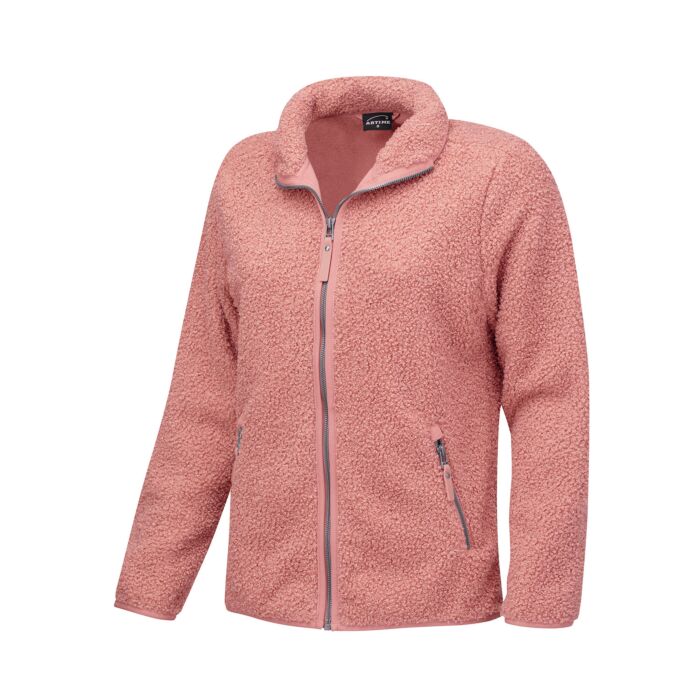 Sherpa Fleece Jacke Damen wärmend, altrosa, XXL von Artime