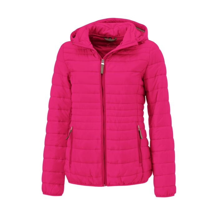 Steppjacke mit abnehmbarer Kapuze, pink, 42 von Artime