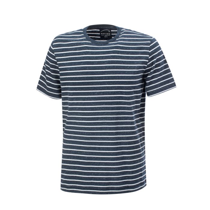 T-Shirt gestreift in Navy aus Baumwolle für Herren von Artime