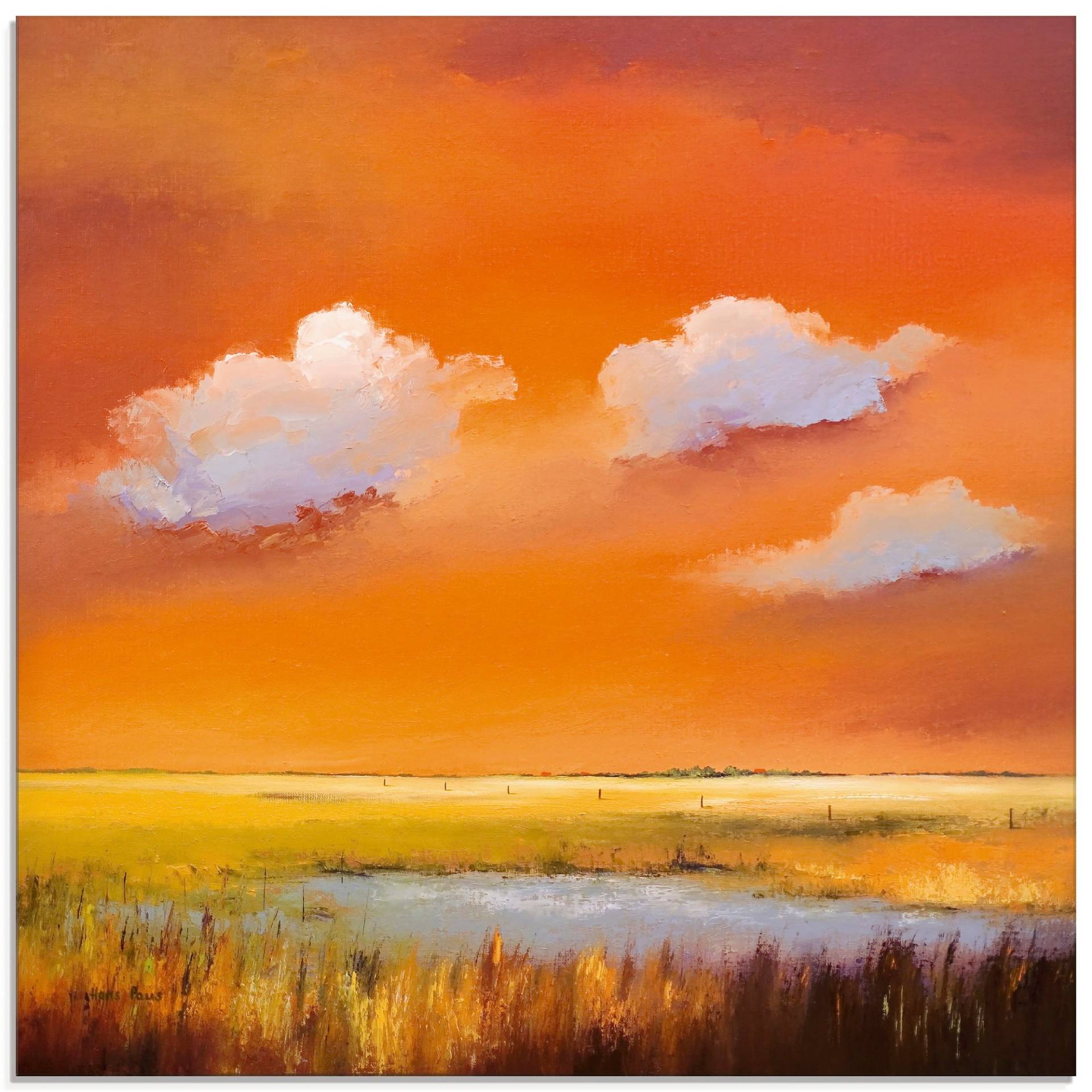 Artland Glasbild »Abend I«, Himmel, (1 St.), in verschiedenen Grössen von Artland