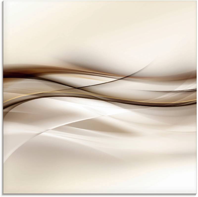 Artland Glasbild »Braune abstrakte Welle«, Muster, (1 St.) von Artland