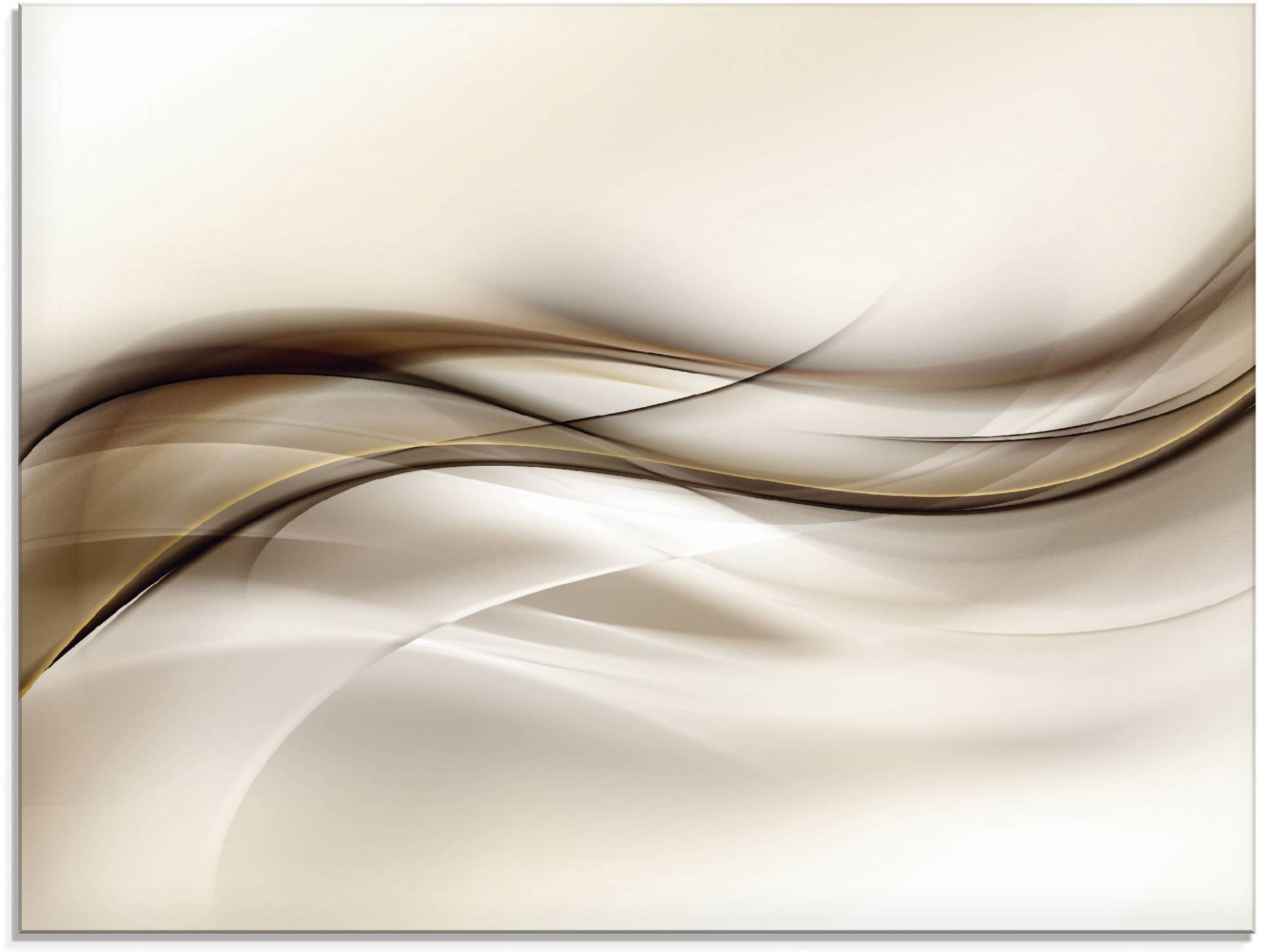 Artland Glasbild »Braune abstrakte Welle«, Muster, (1 St.) von Artland