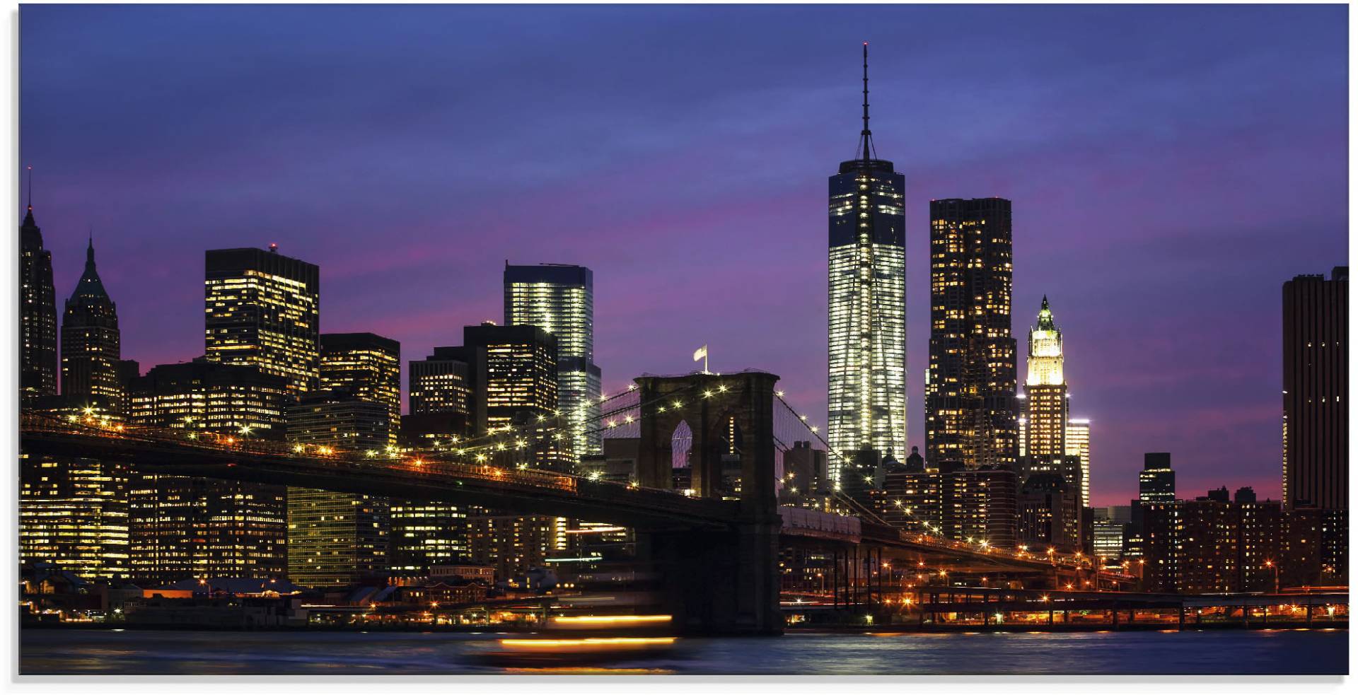 Artland Glasbild »Brooklyn Bridge«, Amerika, (1 St.), in verschiedenen Grössen von Artland
