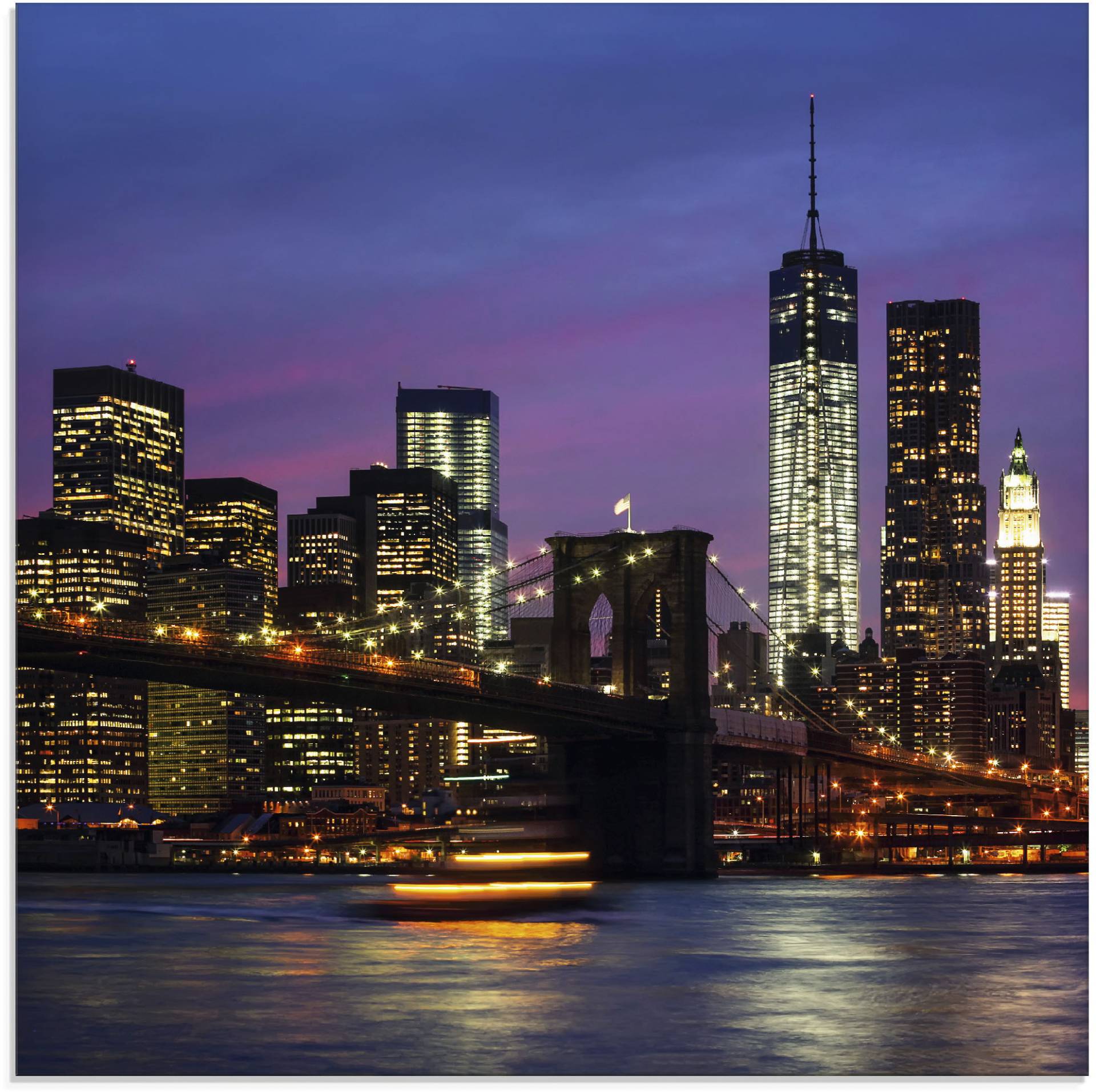 Artland Glasbild »Brooklyn Bridge«, Amerika, (1 St.) von Artland