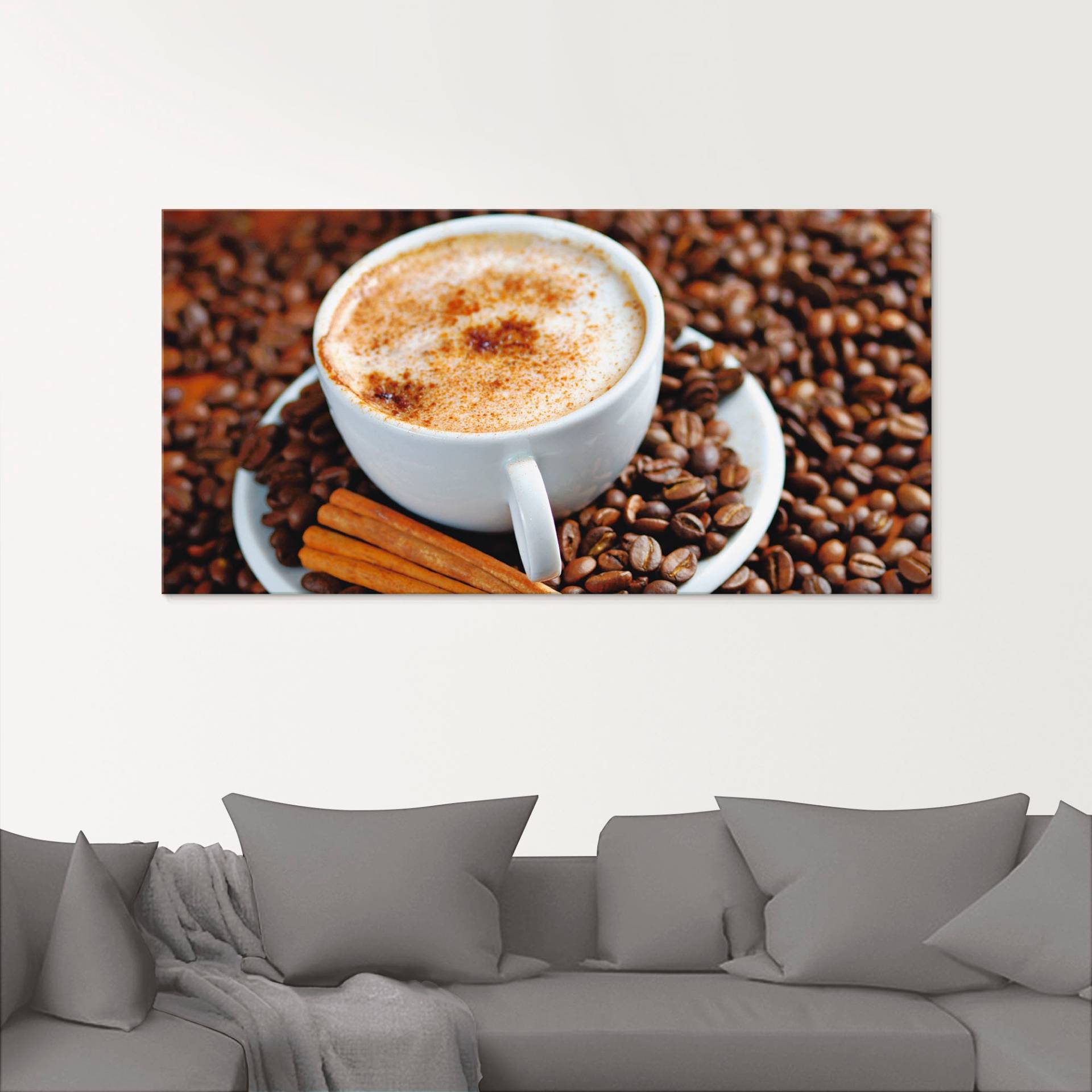 Artland Glasbild »Cappuccino - Kaffee«, Getränke, (1 St.) von Artland