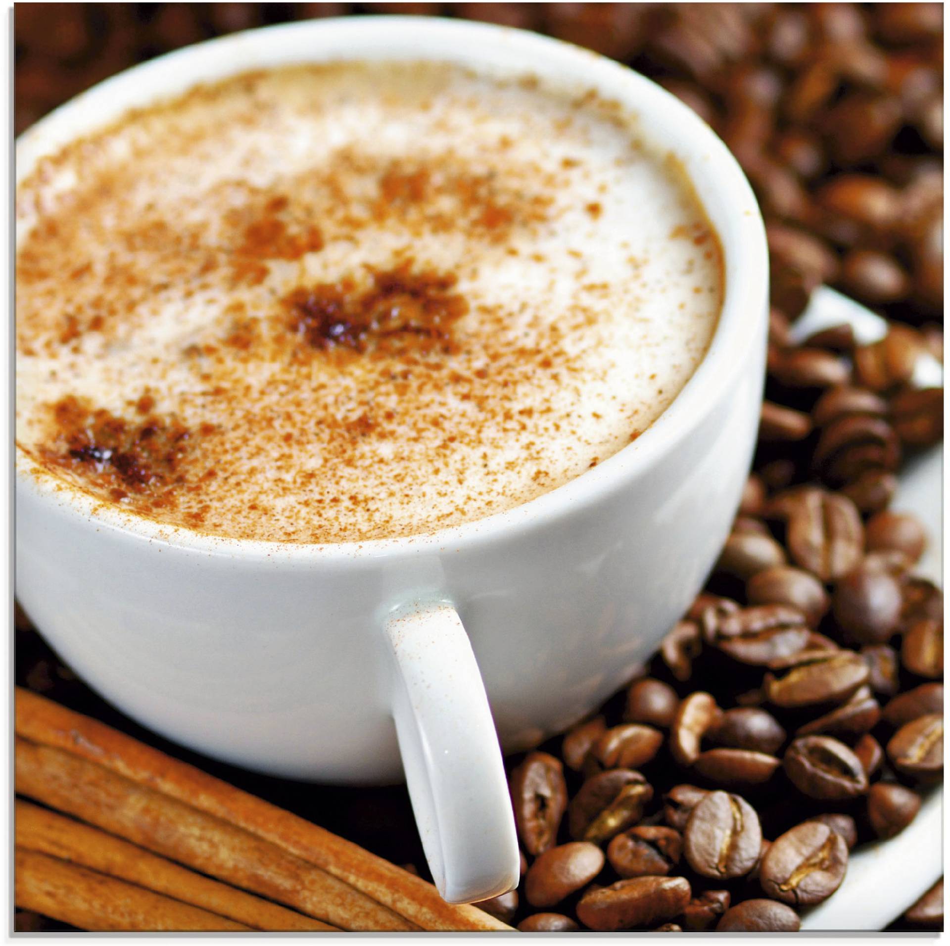 Artland Glasbild »Cappuccino - Kaffee«, Getränke, (1 St.), in verschiedenen Grössen von Artland