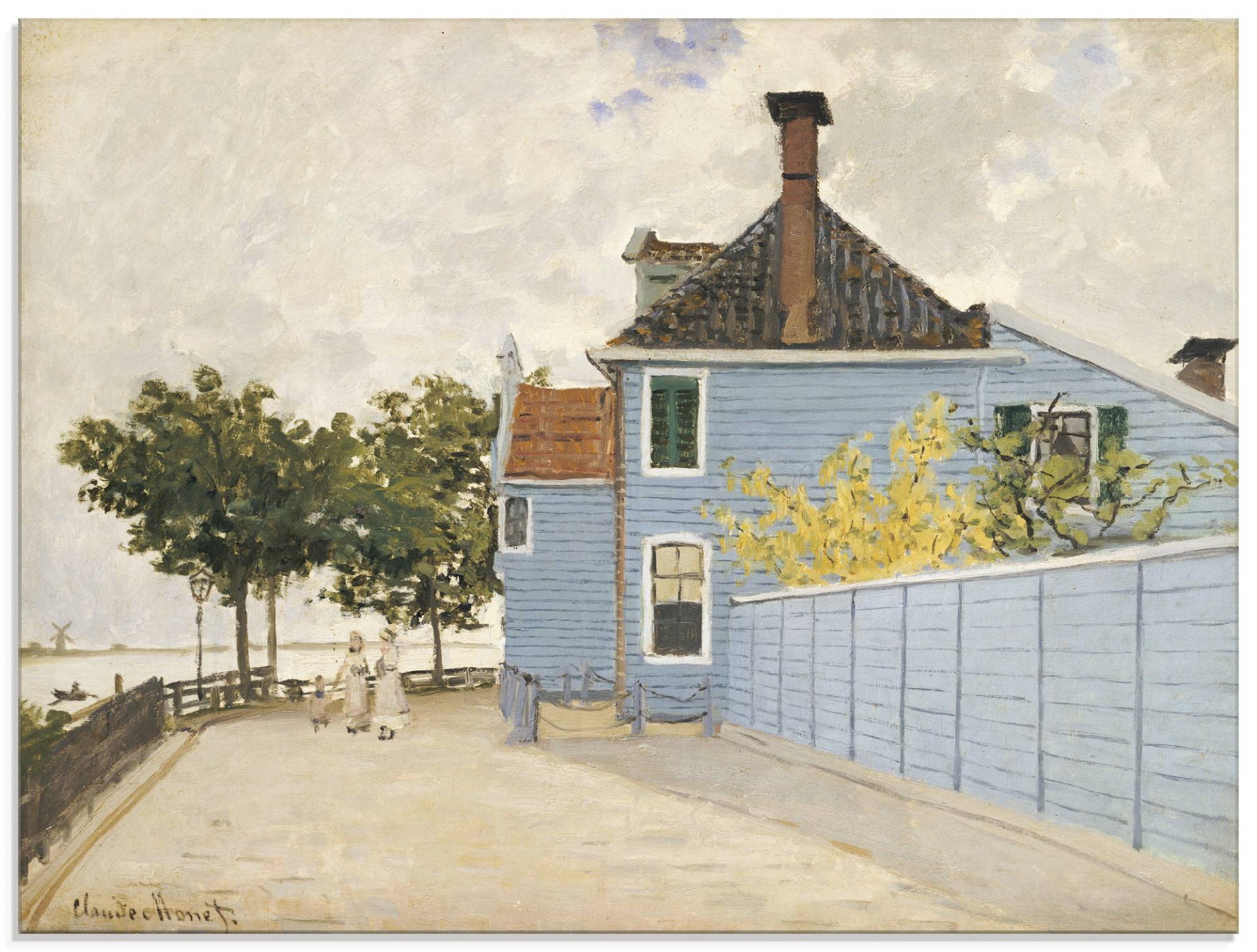 Artland Glasbild »Das blaue Haus Zaandam«, Gebäude, (1 St.), in verschiedenen Grössen von Artland