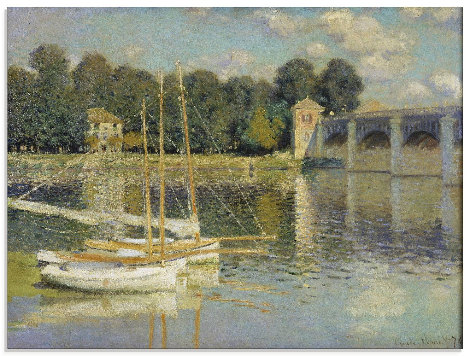 Artland Glasbild »Die Brücke von Argenteuil. 1874«, Boote & Schiffe, (1 St.) von Artland