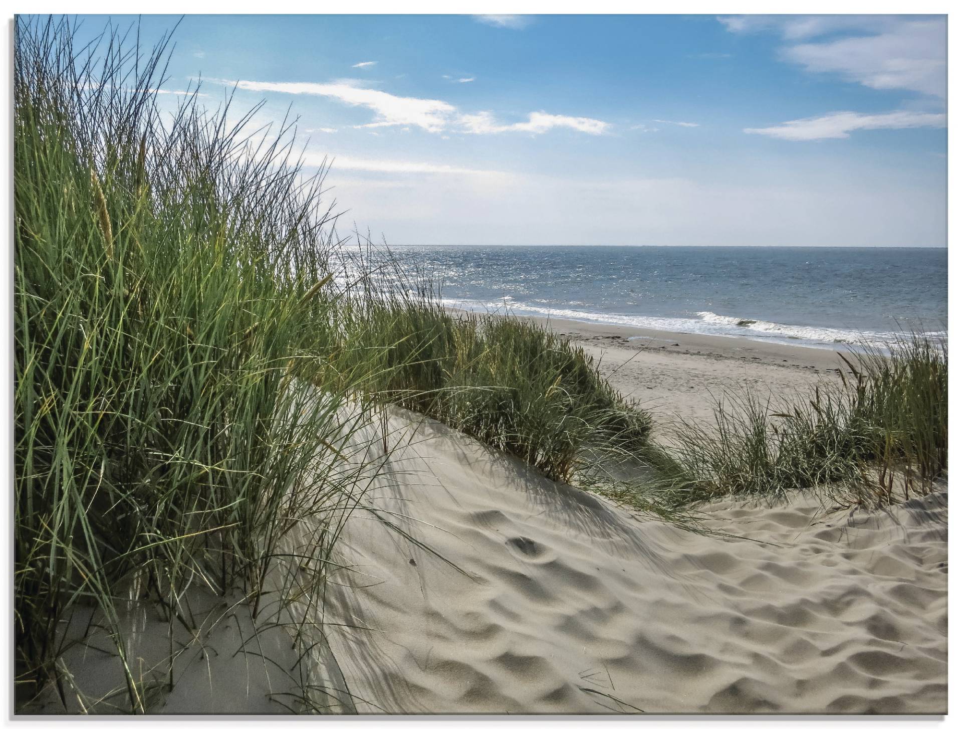 Artland Glasbild »Dünenlandschaft im Sommer an der Nordsee«, Strand, (1 St.) von Artland