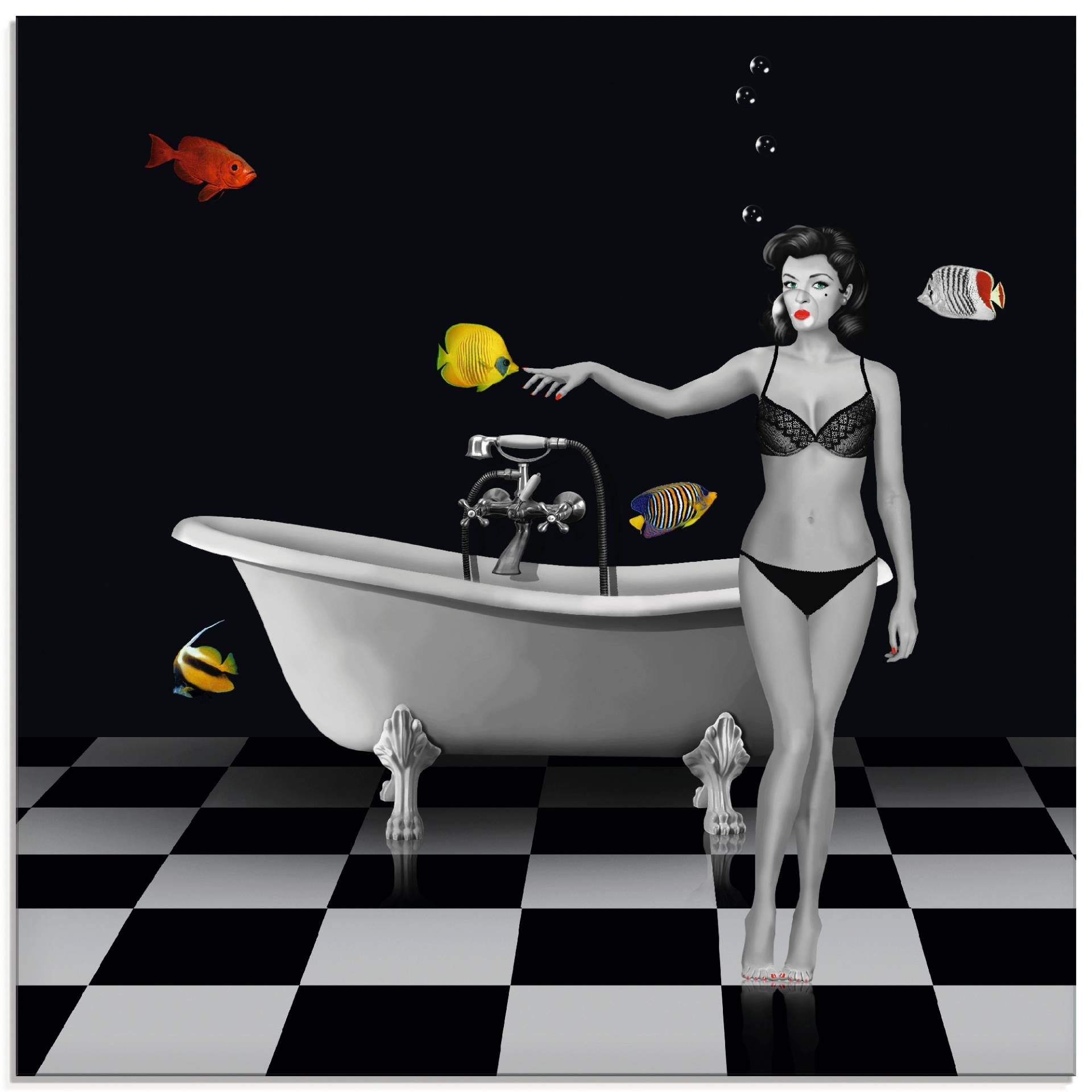 Artland Glasbild »Ein Badezimmer für Fische«, Frau, (1 St.), in verschiedenen Grössen Artland Glasbild »Ein Badezimmer für Fische«, Frau, (1 St.), in verschiedenen Grössen von Artland