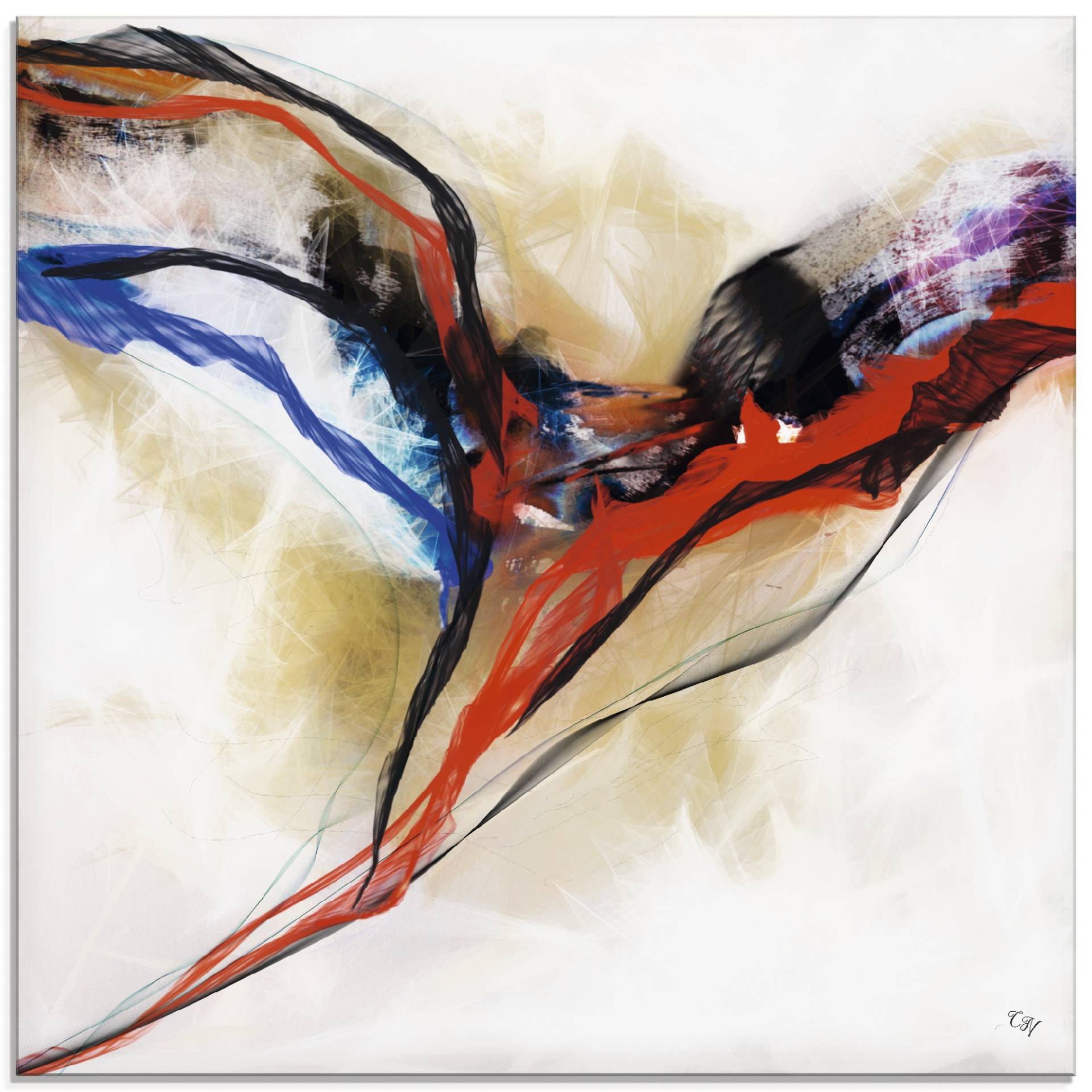 Artland Glasbild »Engel - abstrakt I«, Muster, (1 St.), in verschiedenen Grössen von Artland