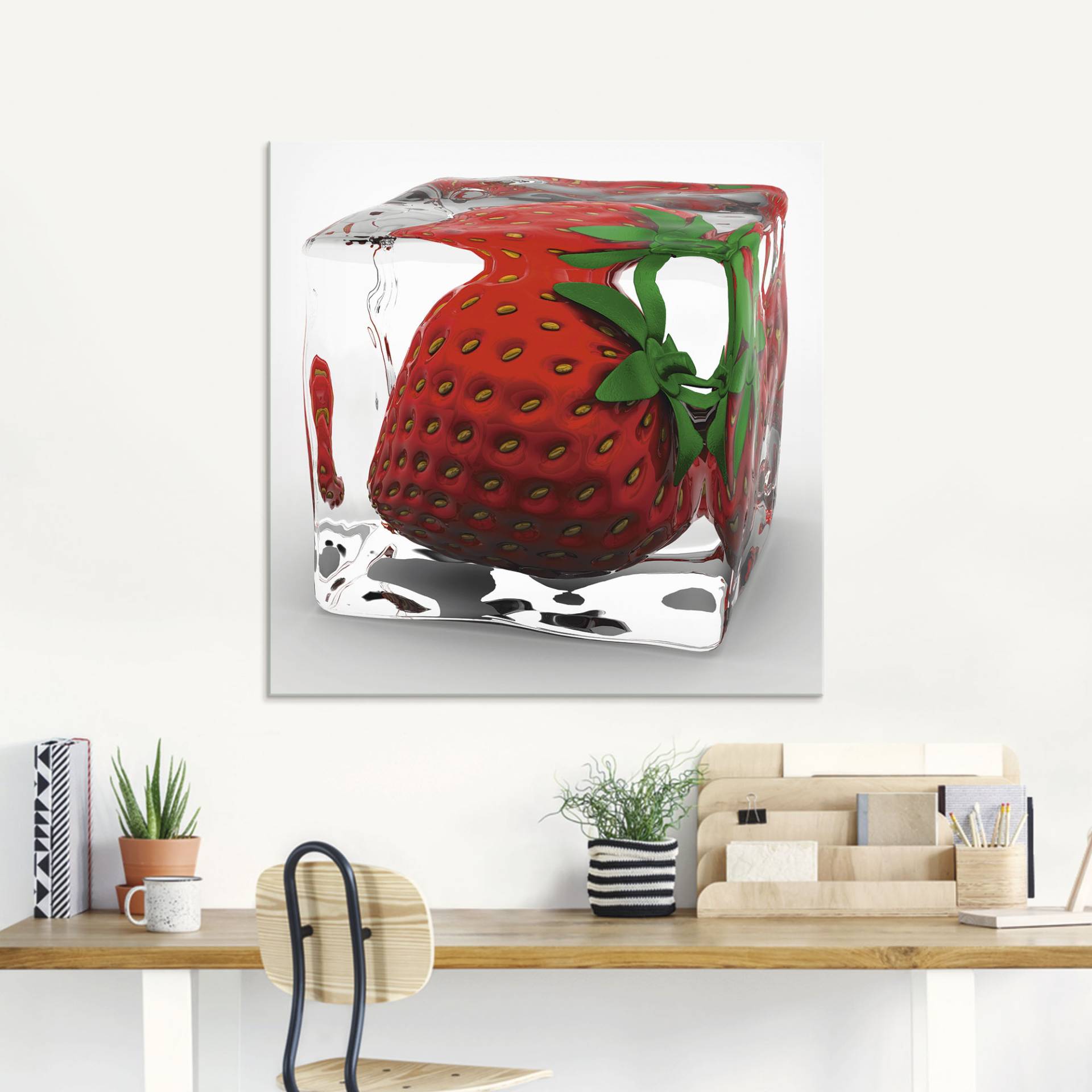 Artland Glasbild »Erdbeere in Eis«, Lebensmittel, (1 St.), in verschiedenen Grössen Artland Glasbild »Erdbeere in Eis«, Lebensmittel, (1 St.), in verschiedenen Grössen von Artland