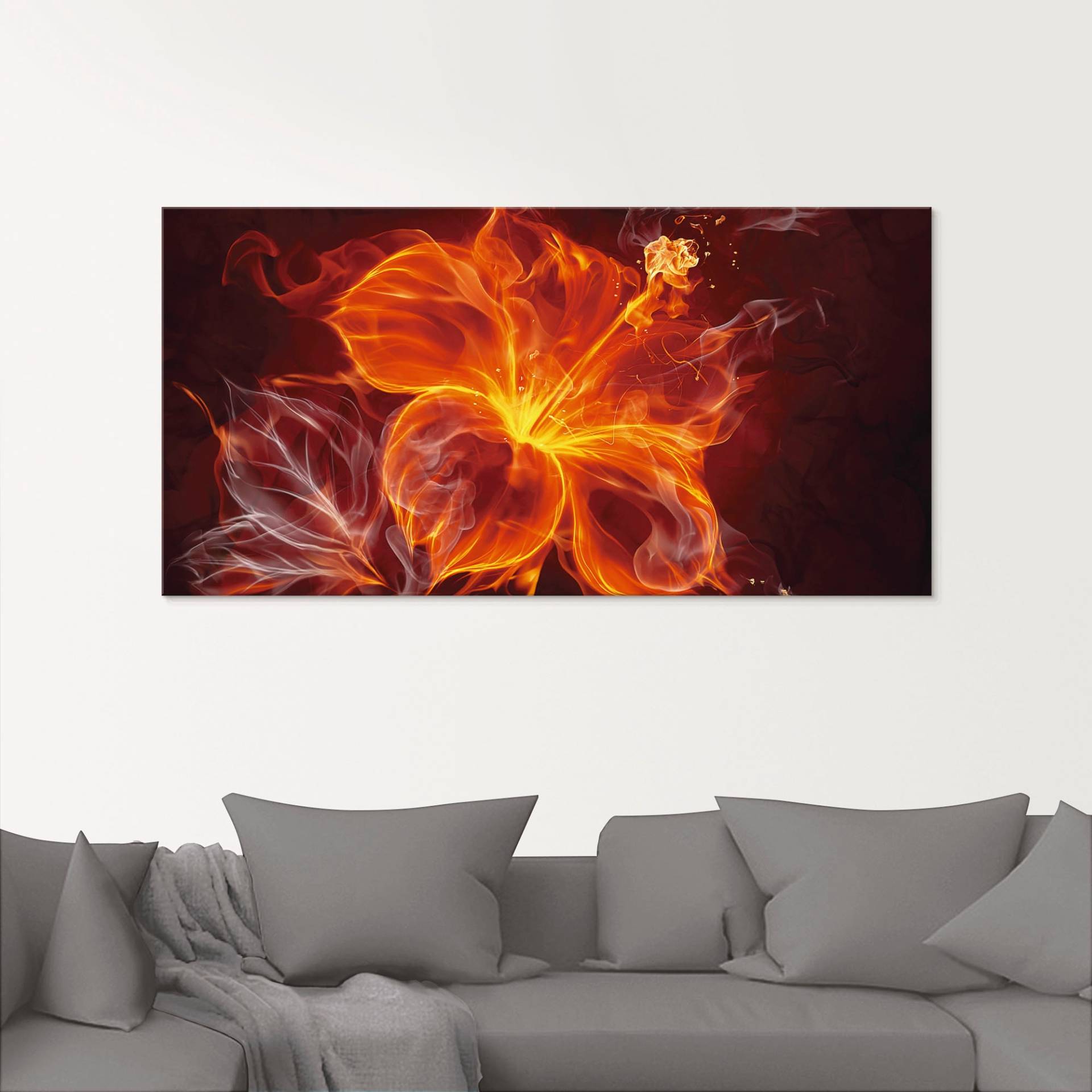 Artland Glasbild »Feuerblume«, Blumen, (1 St.), in verschiedenen Grössen von Artland