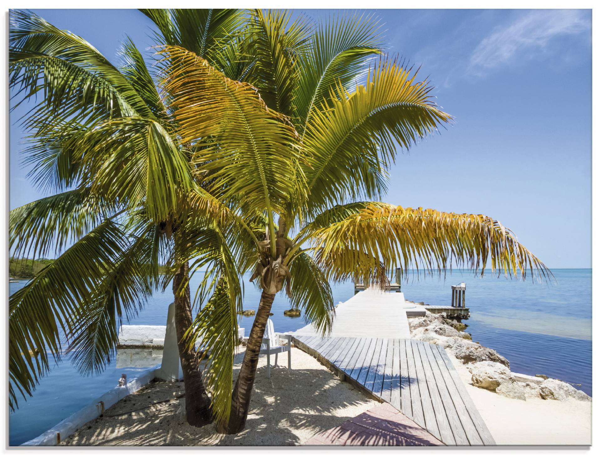 Artland Glasbild »Florida Keys Himmlischer Blick«, Strand, (1 St.) von Artland