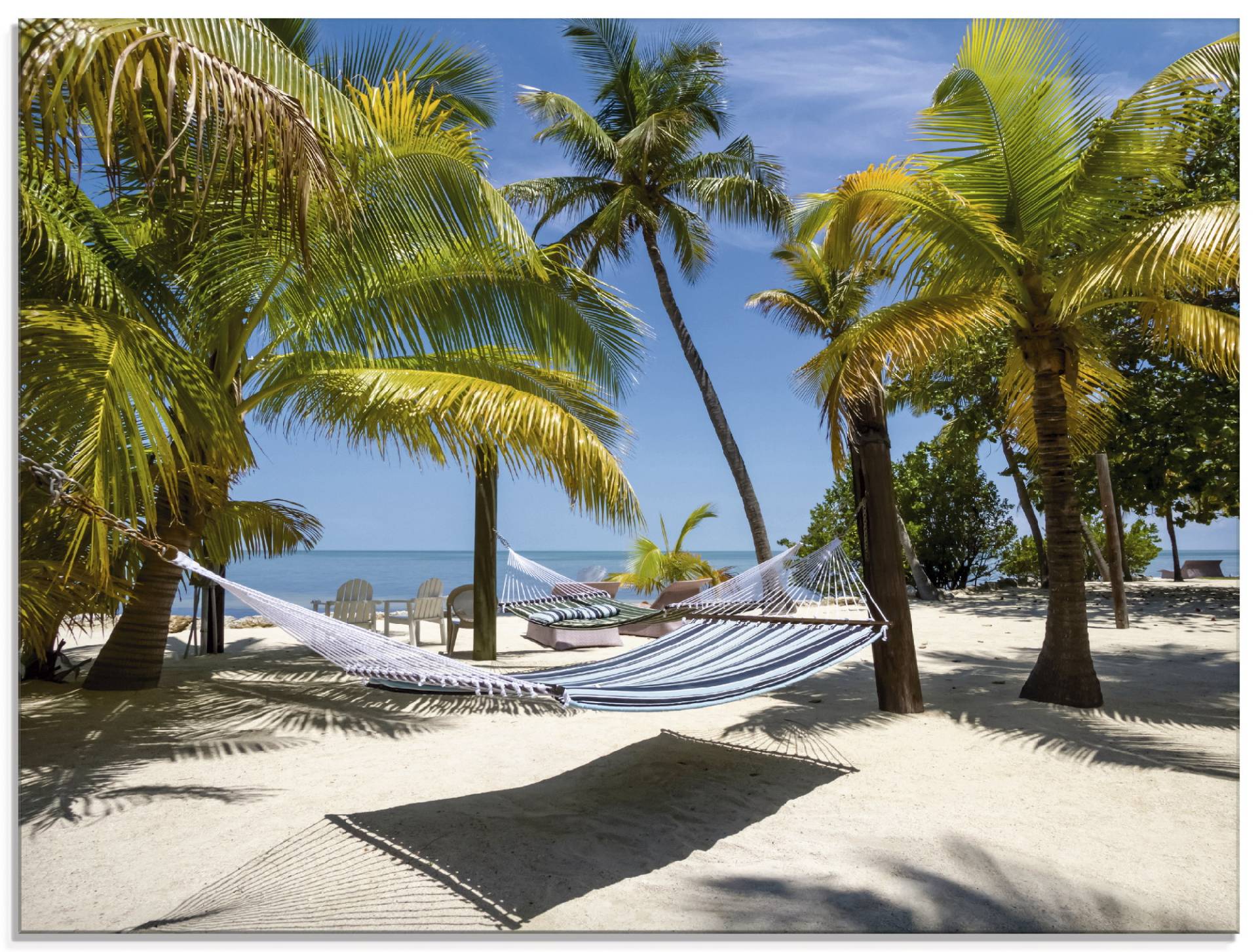 Artland Glasbild »Florida Keys Relax«, Strand, (1 St.) von Artland