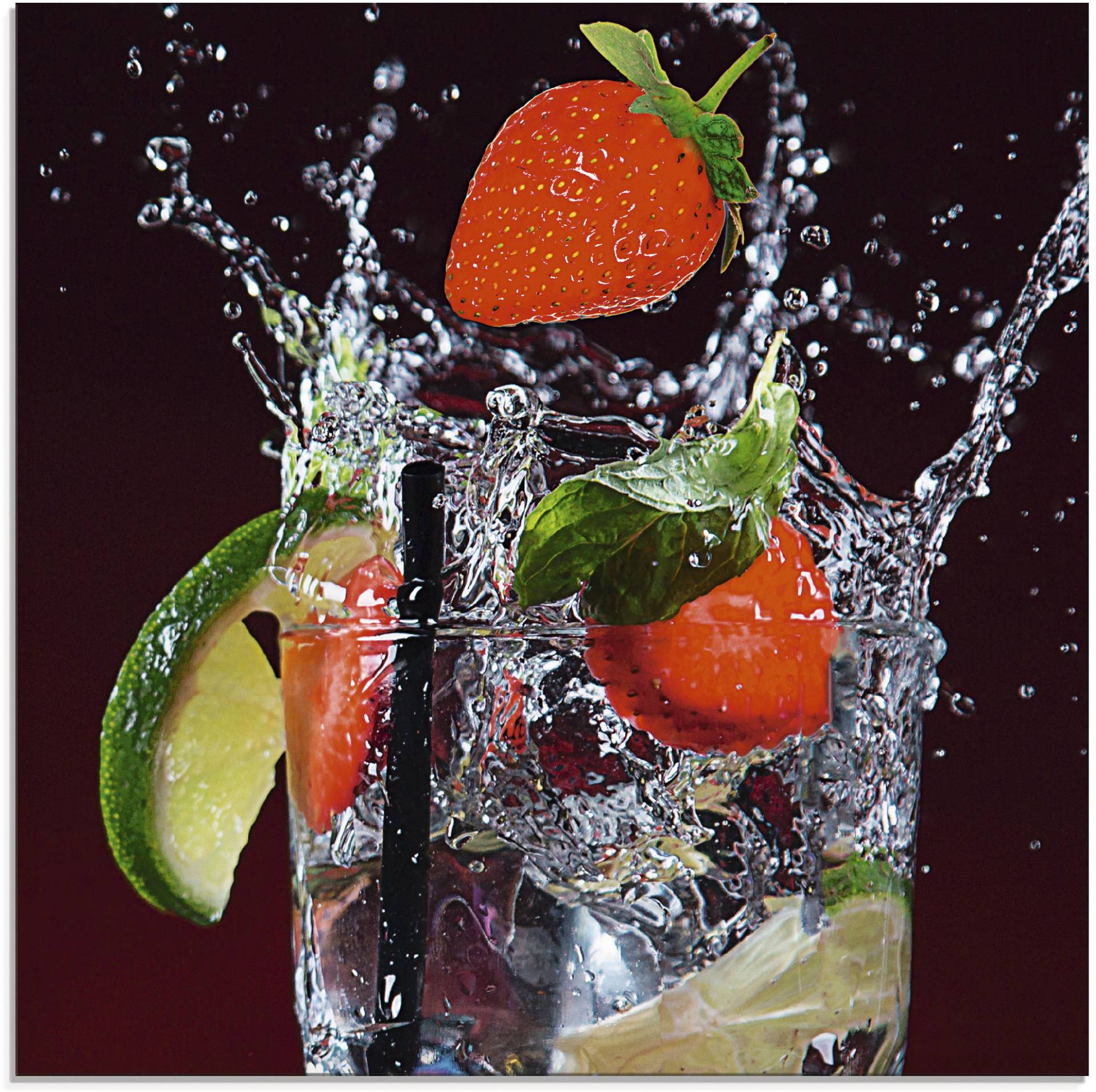 Artland Glasbild »Frischer Fruchtcocktail I«, Getränke, (1 St.) von Artland