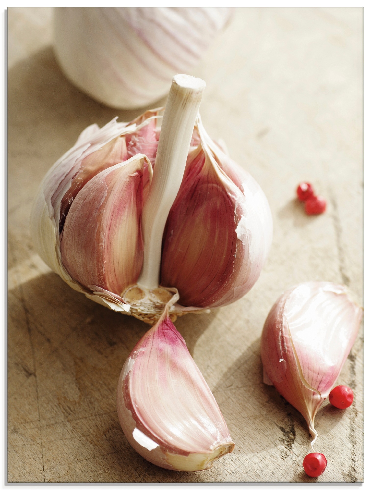 Artland Glasbild »Frisches aus der Knoblauch Knolle«, Lebensmittel, (1 St.), in verschiedenen Grössen von Artland