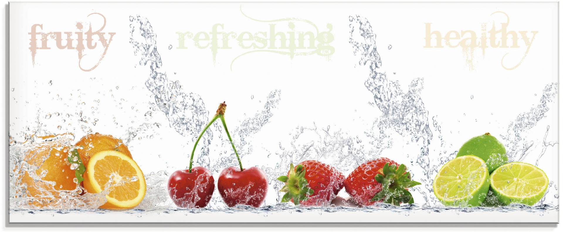 Artland Glasbild »Fruchtig erfrischend gesund Fruchtmix«, Lebensmittel, (1 St.) von Artland