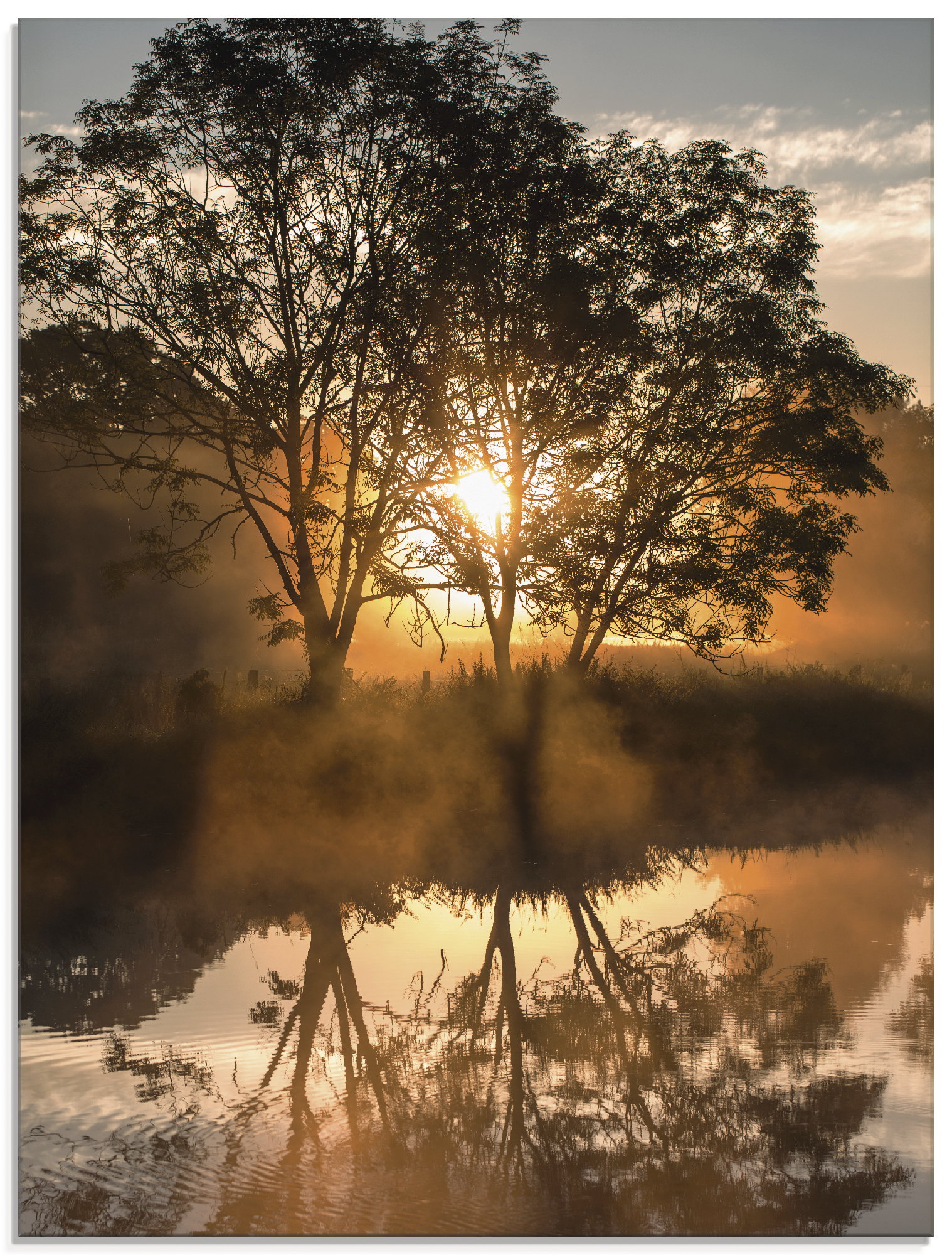 Artland Glasbild »Früh morgens, wenn der Tag erwacht«, Gewässer, (1 St.) von Artland