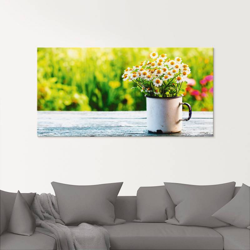 Artland Glasbild »Frühlingsgarten mit Echter Kamille«, Blumen, (1 St.), in verschiedenen Grössen von Artland
