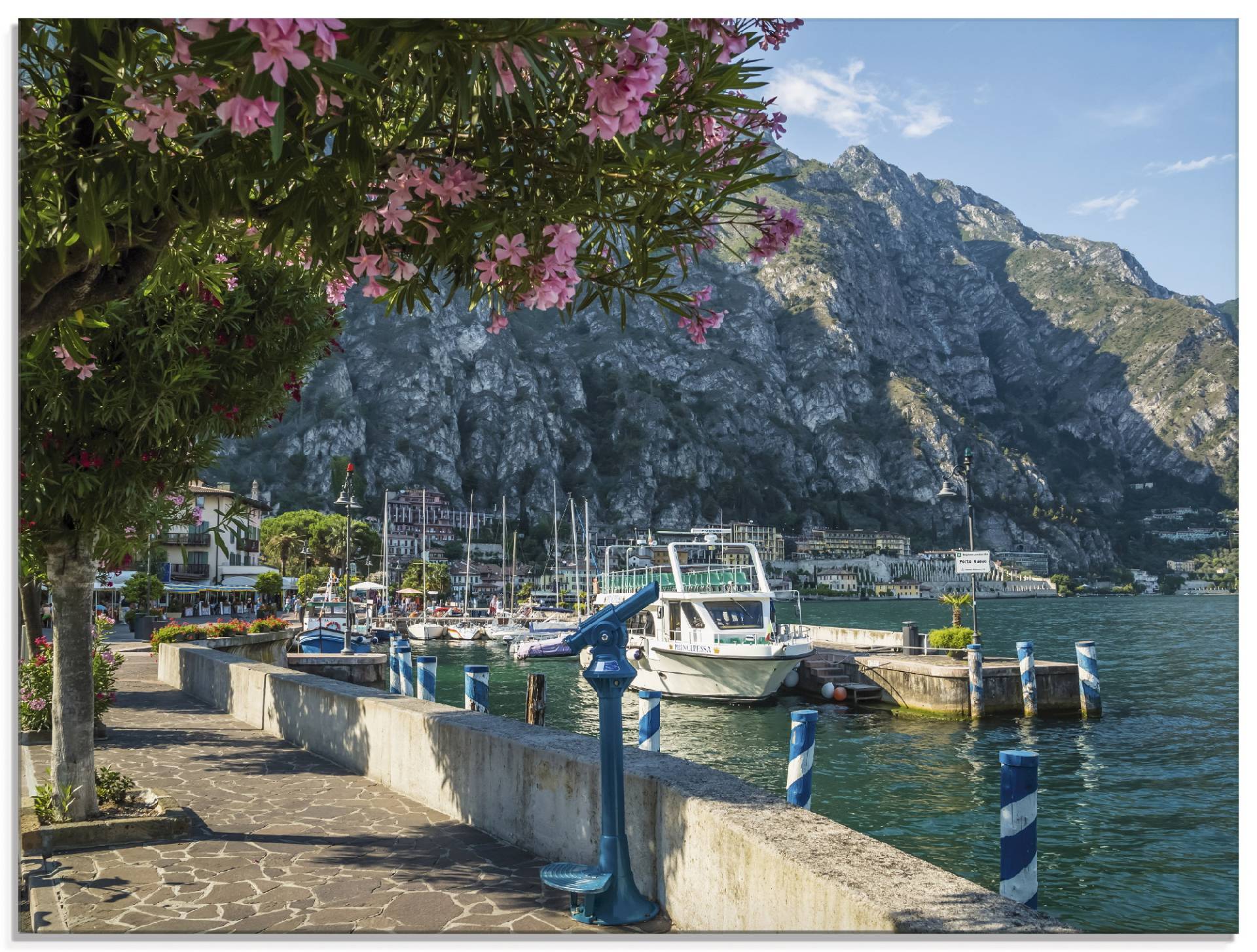 Artland Glasbild »Gardasee Hafen Limone sul Garda I«, Europa, (1 St.) von Artland