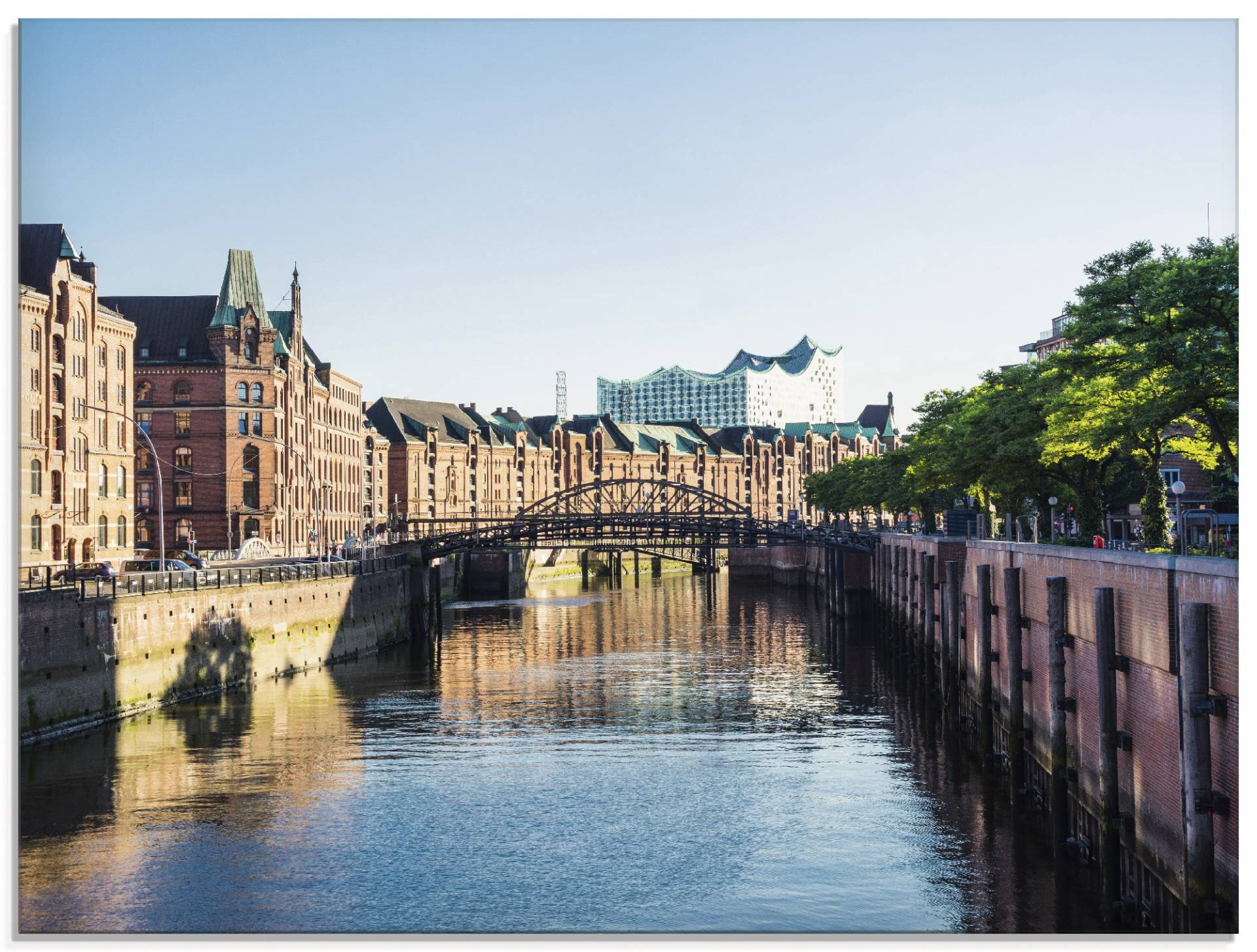 Artland Glasbild »Hamburg Speicherstadt«, Deutschland, (1 St.) von Artland