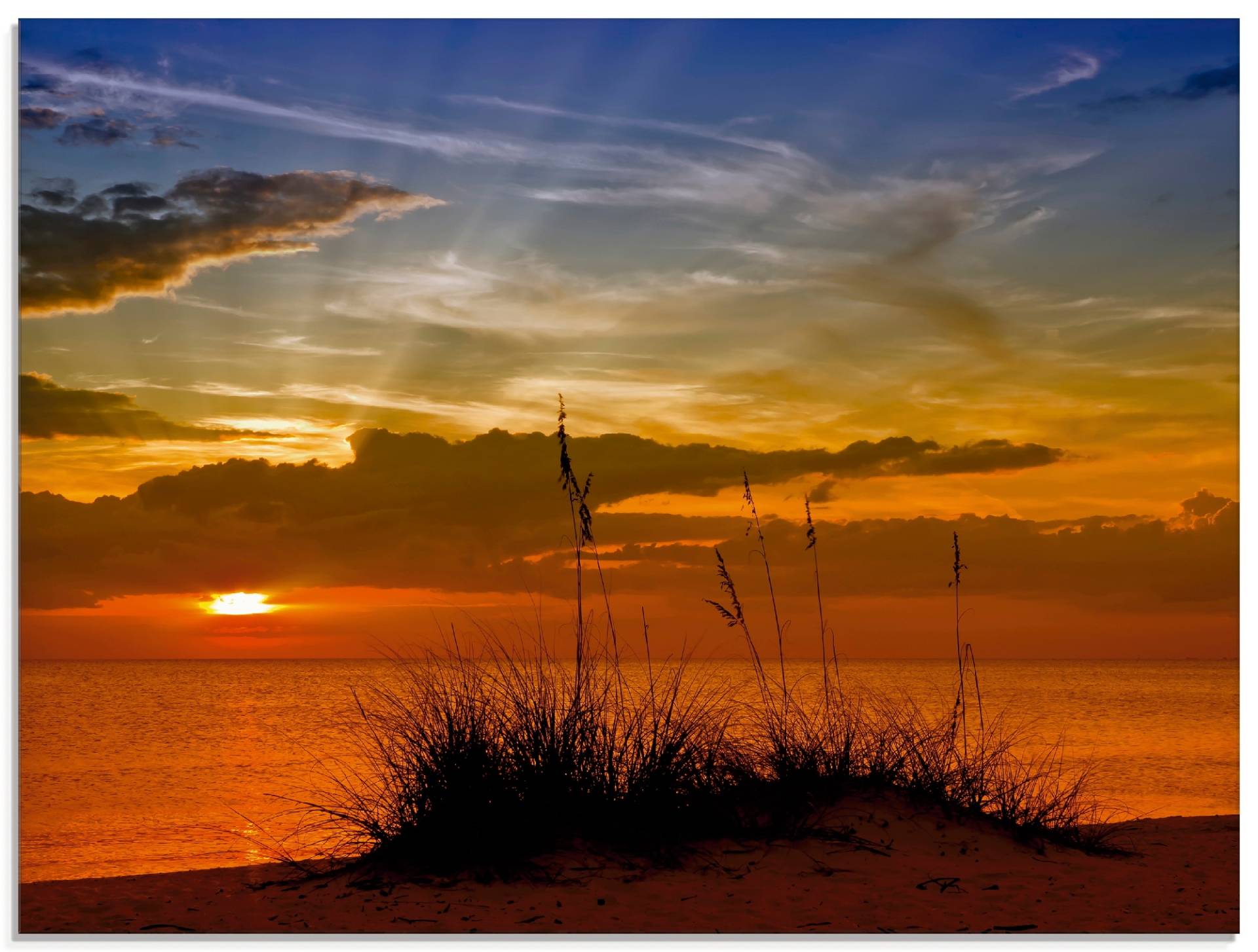 Artland Glasbild »Herrlicher Sonnenuntergang«, Sonnenaufgang & -untergang, (1 St.) von Artland