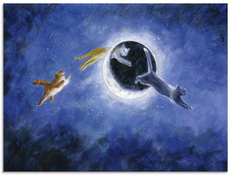 Artland Glasbild »In der Nacht sind alle Katzen grau«, Haustiere, (1 St.), in verschiedenen Grössen von Artland