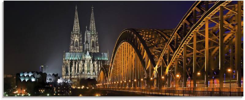 Artland Glasbild »Kölner Dom mit Brücke«, Deutschland, (1 St.) von Artland