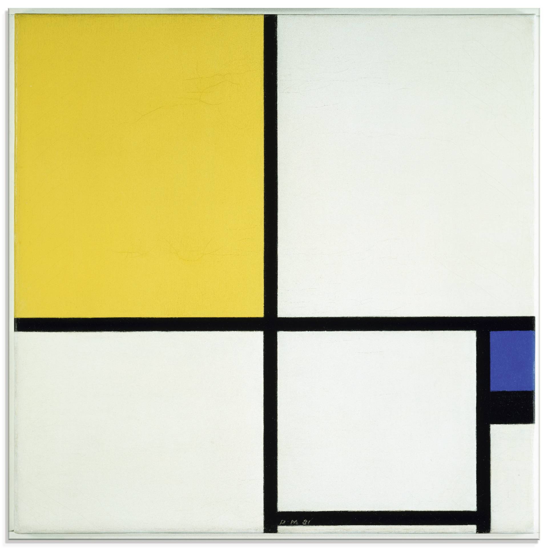 Artland Glasbild »Komposition mit Blau und Gelb. 1931.«, Muster, (1 St.) von Artland