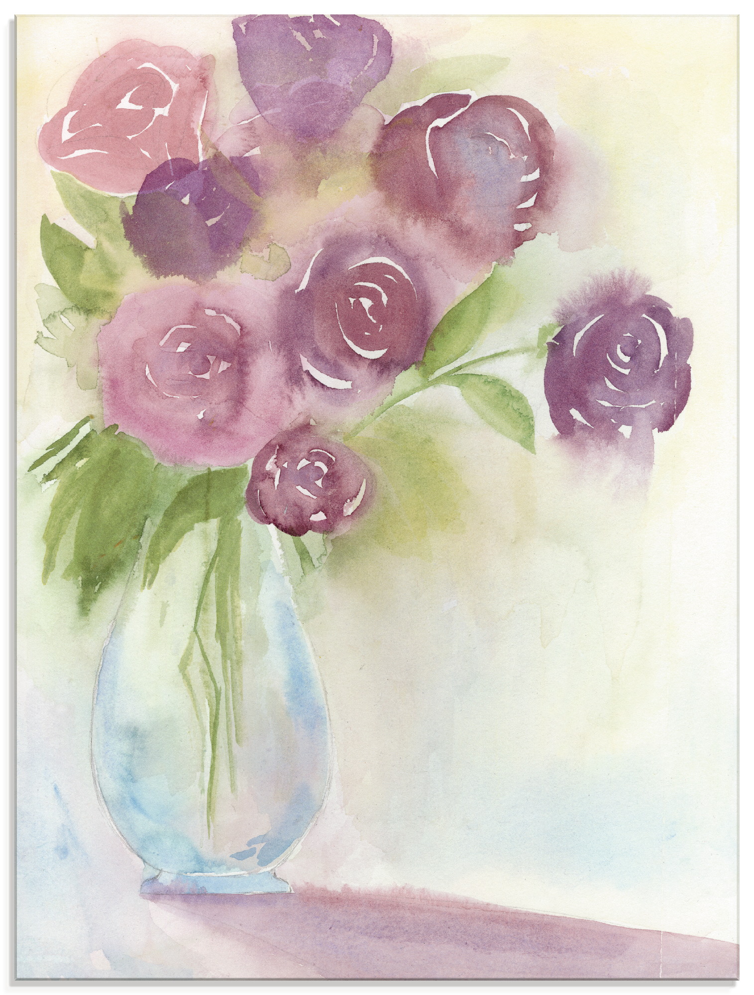 Artland Glasbild »Leuchtener Strauss II«, Blumen, (1 St.) von Artland