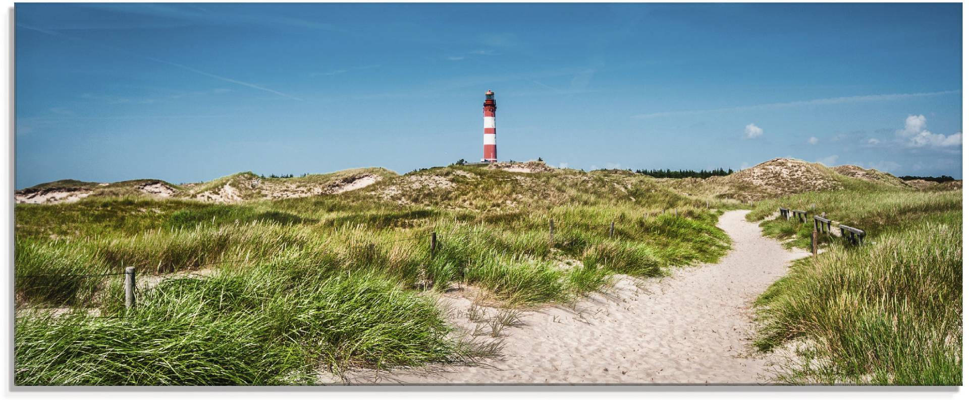 Artland Glasbild »Leuchtturm auf der Insel Amrum«, Gebäude, (1 St.), in verschiedenen Grössen von Artland